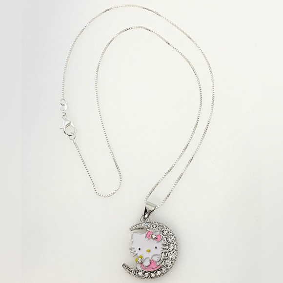 Sanrio Sweet Hello Kittys Moon Necklace - Picture 7 of 10